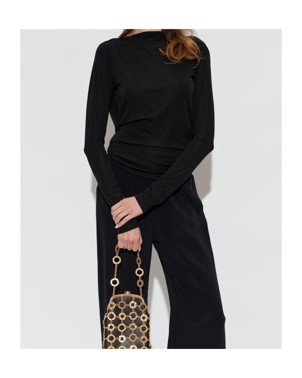 Cult Gaia Black Long-Sleeved Top