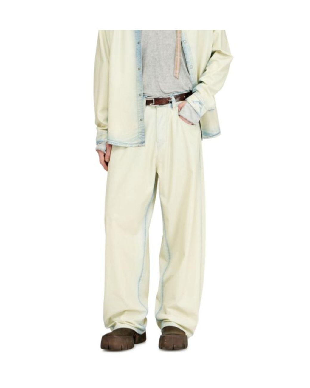 DIESEL Natural 1997 D Enim Wide-Leg Jeans for men