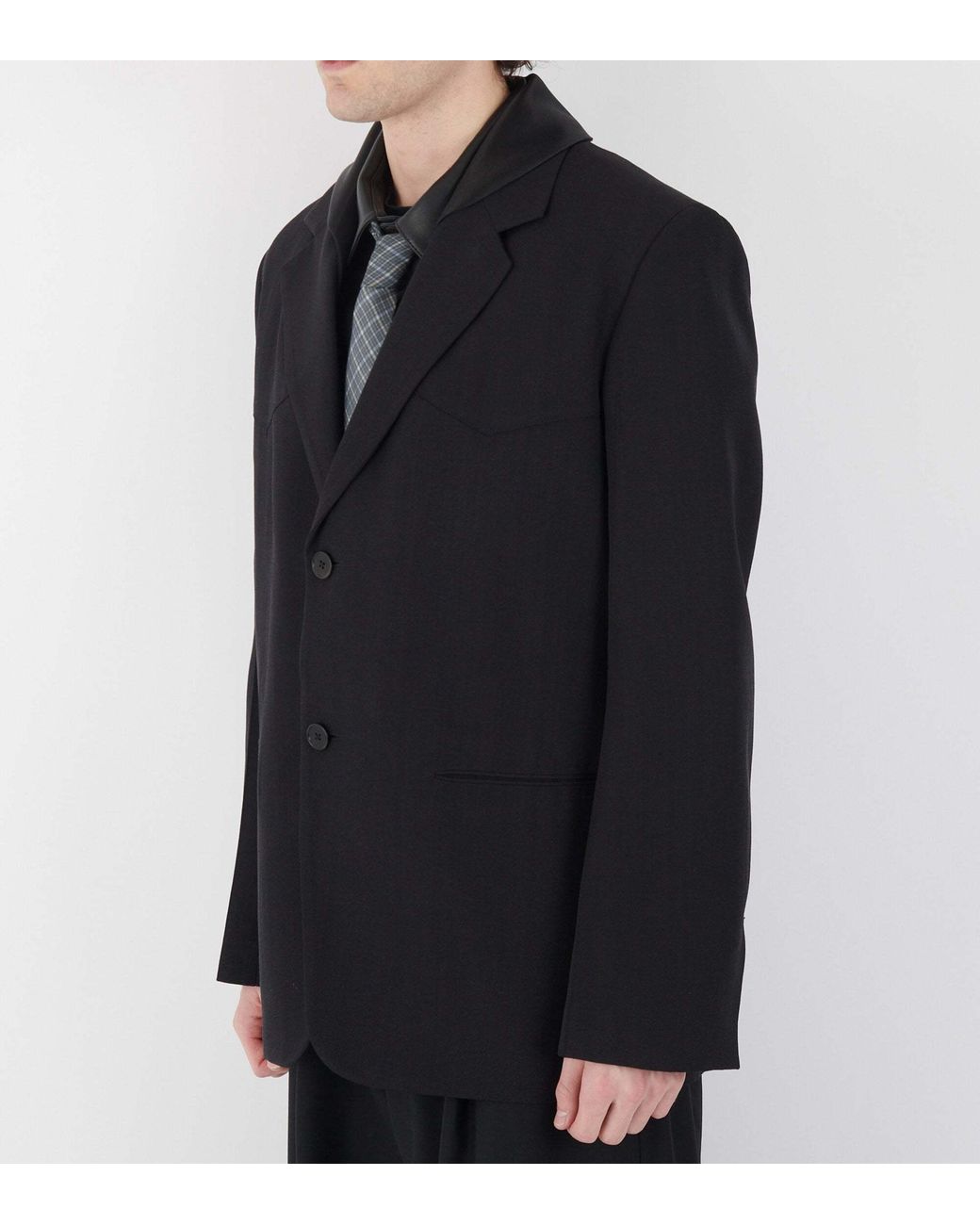 Jil Sander Black Button Blazer for men