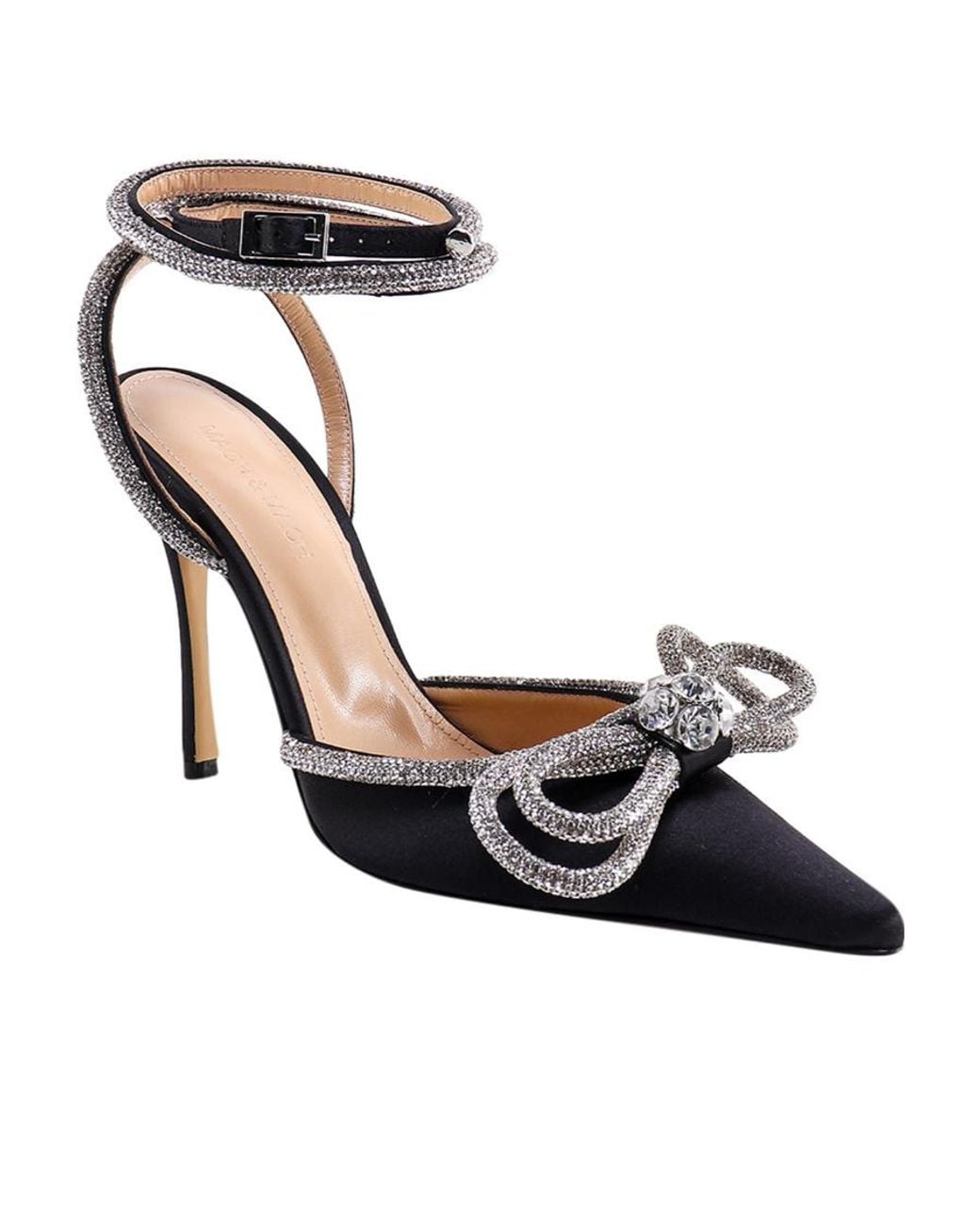 Mach & Mach White Mach Mach Bow Embellished Pointed Toe Pumps