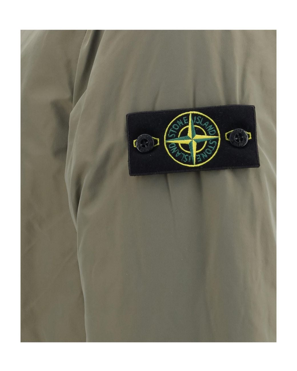 Stone Island Green Padded Short Hooded Jacket for men