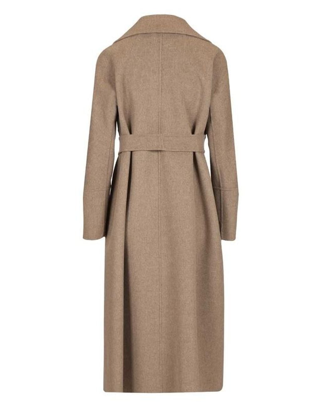 Max Mara Natural Wool Robe Coat
