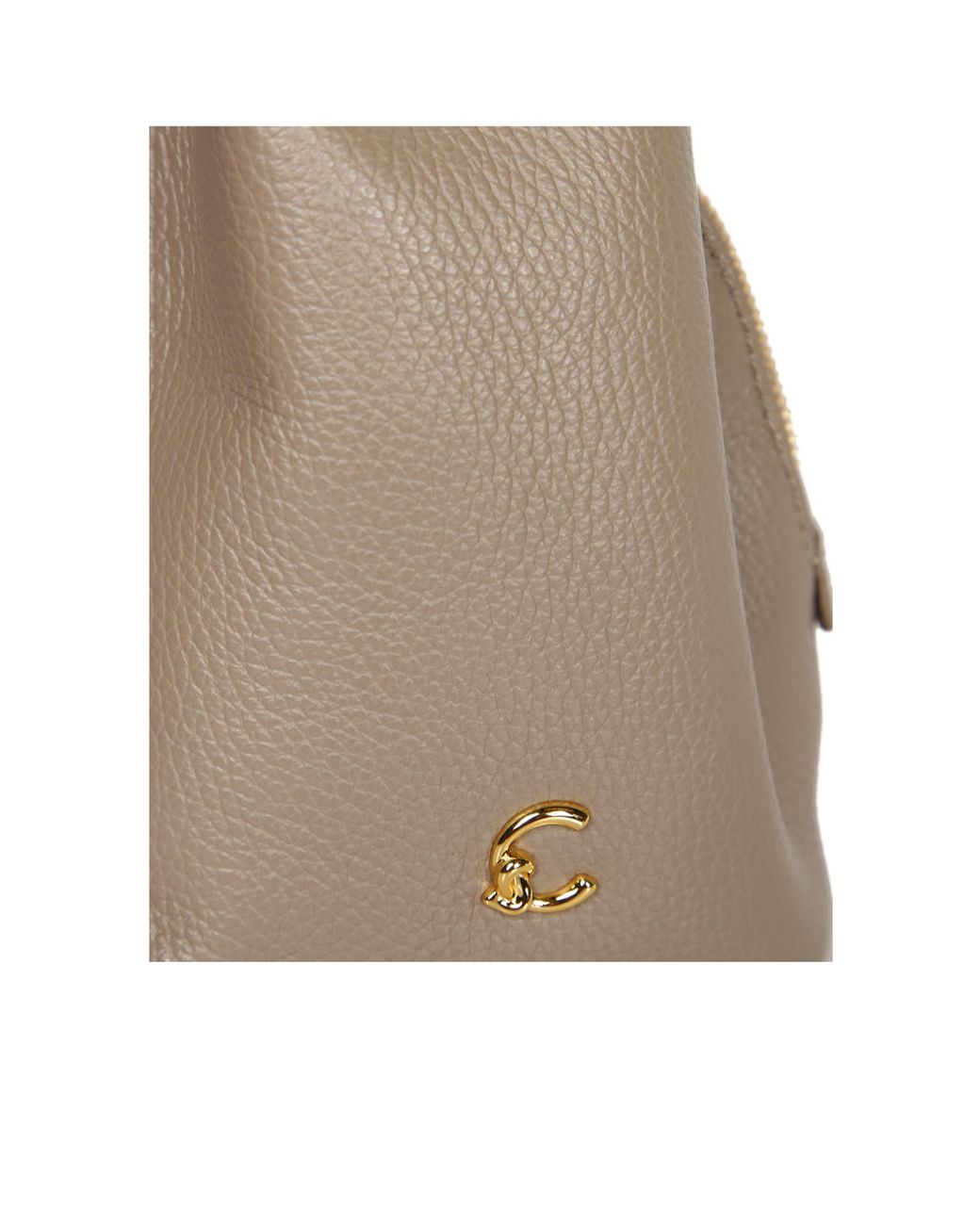 Coccinelle Natural Grained-Leather Tote Bag