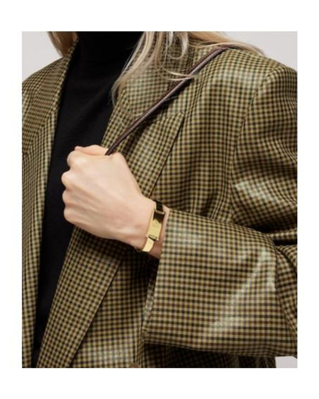 Gucci Metallic Stirrup Motif Bangle Bracelet for men