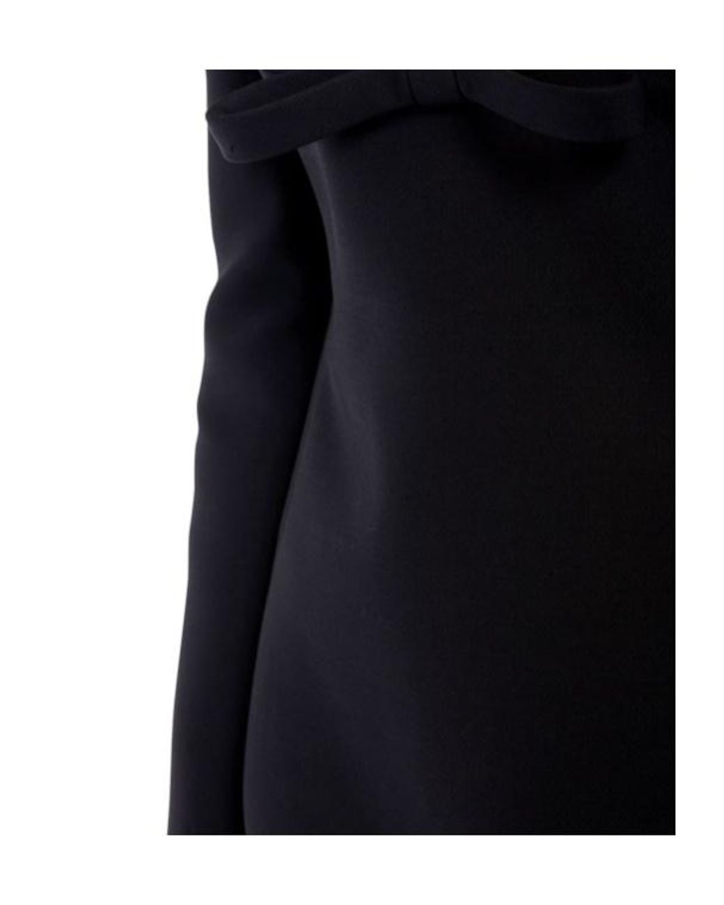 Valentino Black Wool Silk Crepe Mini Dress