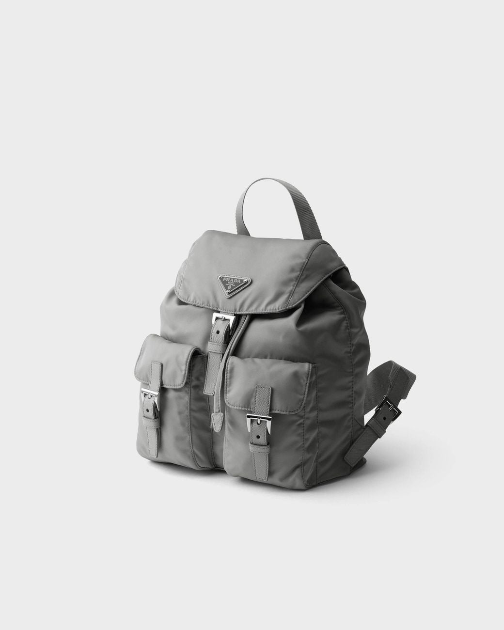 Prada Gray Small Re-Nylon Backpack