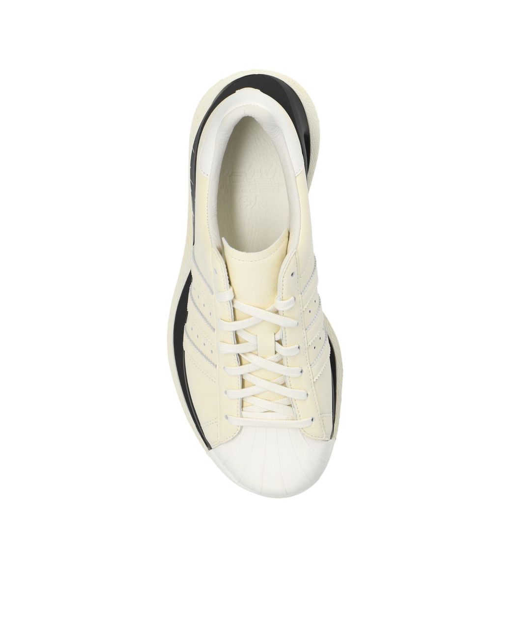 Y-3 White Gendo Superstar Leather Sneakers for men
