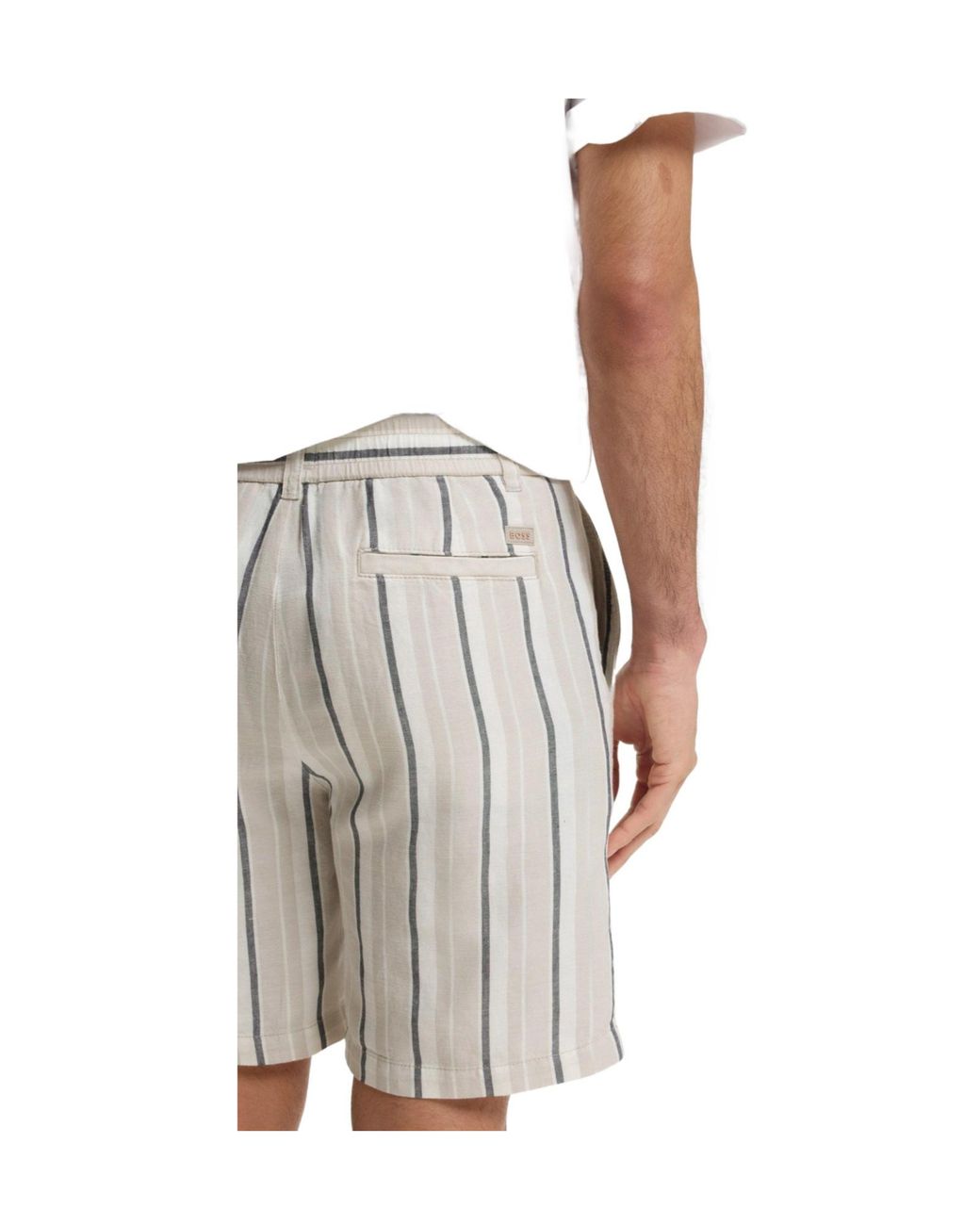 Boss Metallic Vertical Striped Shorts for men