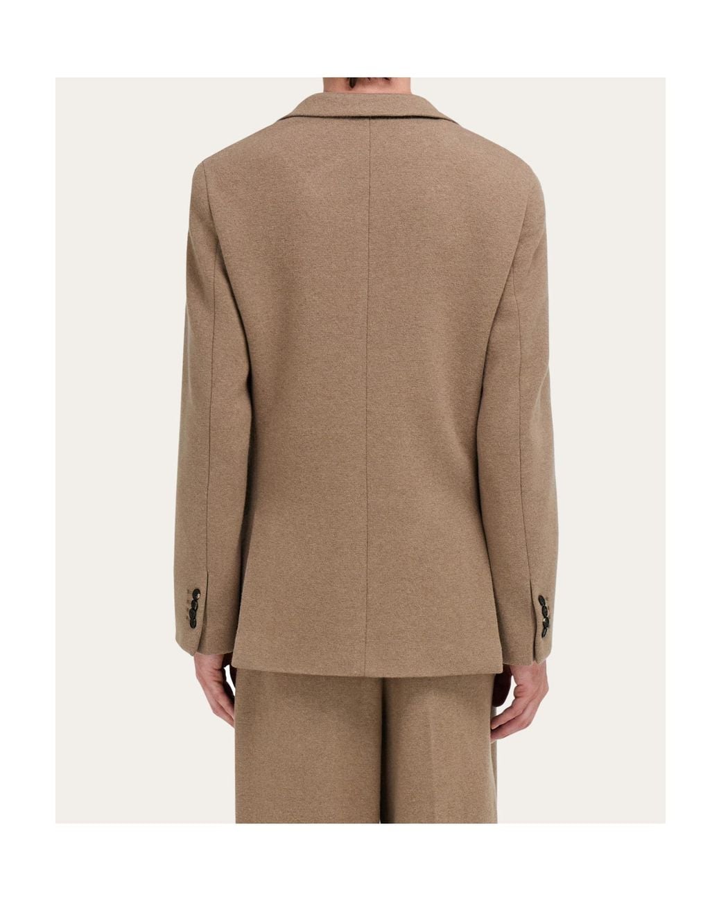 Ferragamo Brown Ferragamo Jersey Interlock Blazer for men