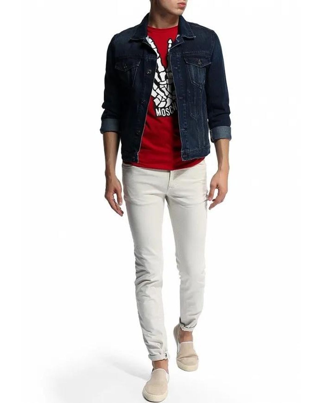 Moschino Red Long Sleeved T-Shirt for men