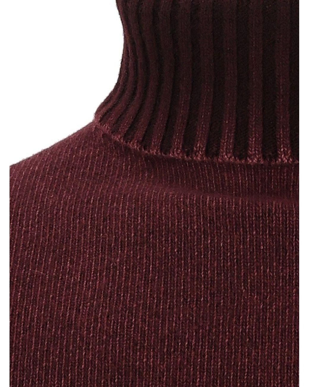 Al Duca D'aosta Red Turtleneck Sweater for men
