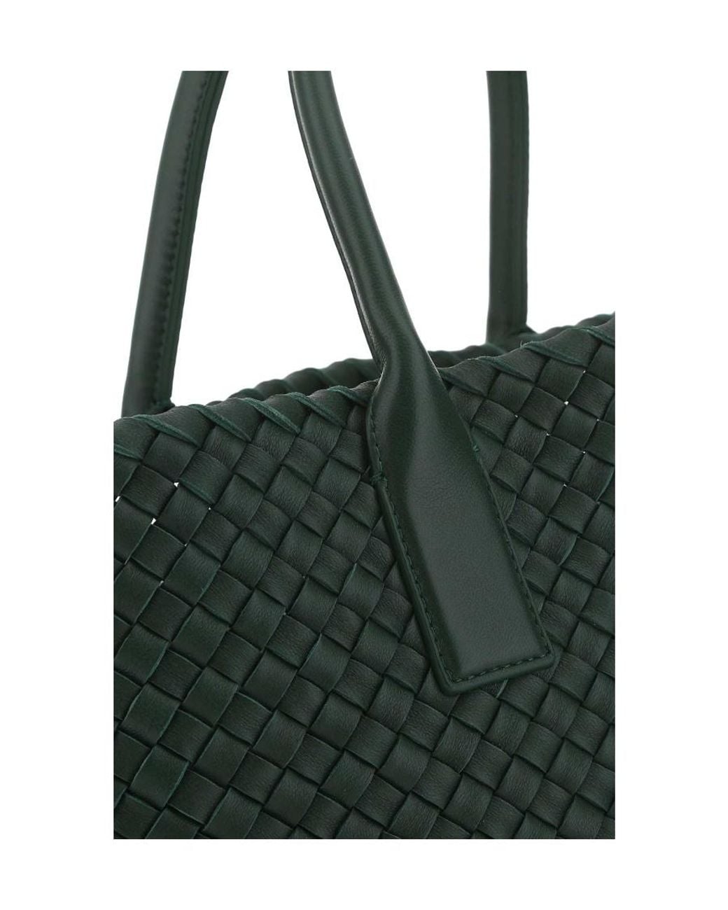 Bottega Veneta Green Small Cabat Handbag