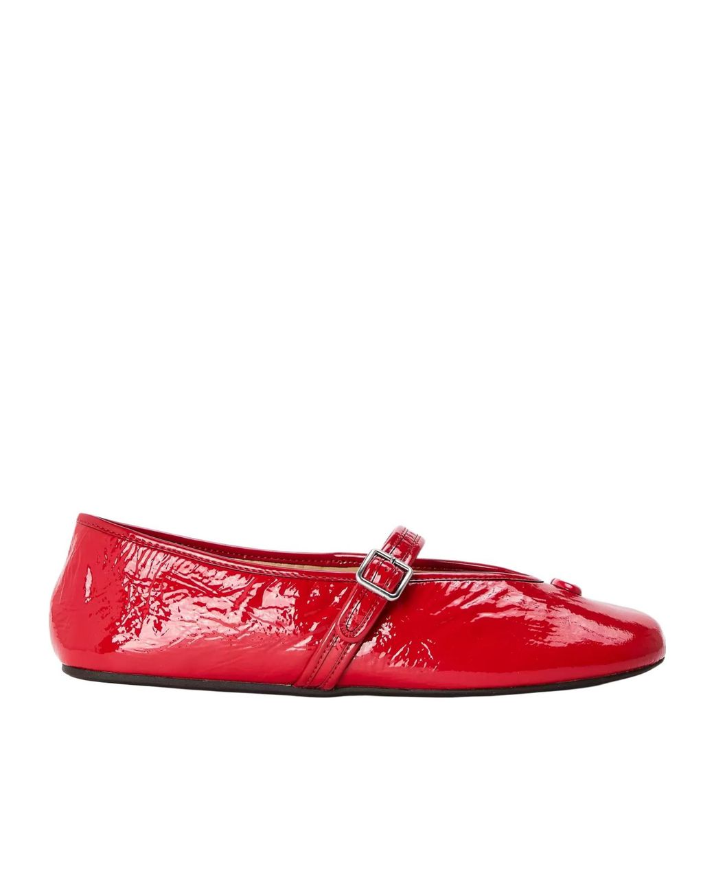 COACH Red Sculptpump Sculptural Slip-On Ballet Pumps
