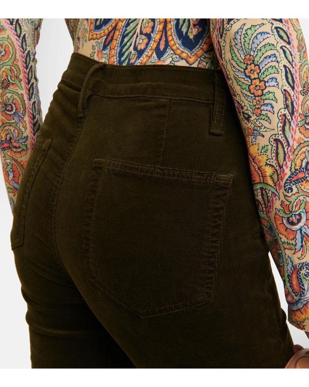 FRAME Black High-Waisted Flared Casual Pants