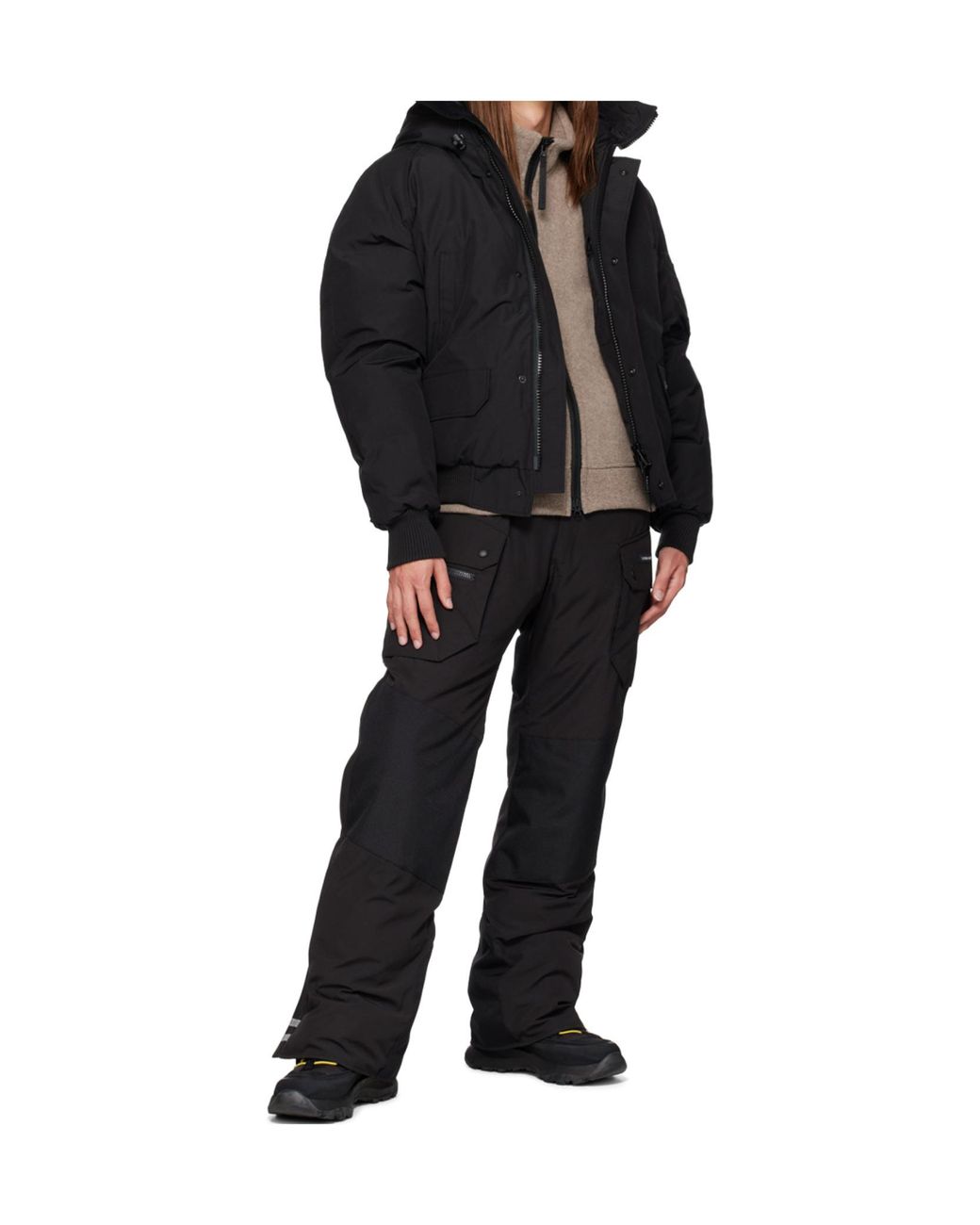 Canada Goose Black Chilliwack Hooded Bomber Jacket for men
