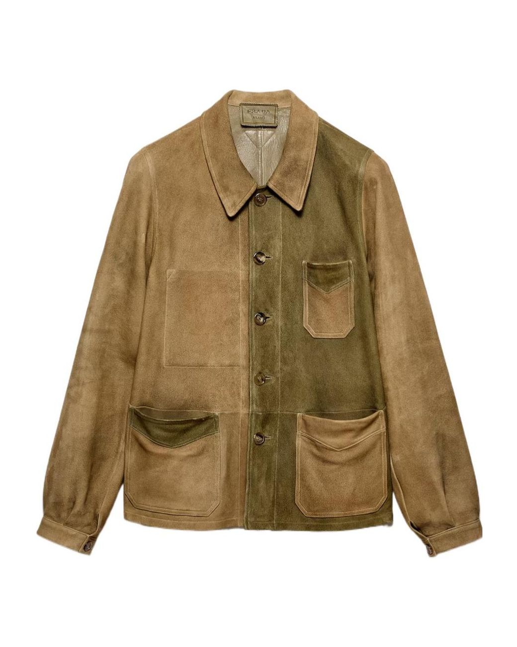 Prada Green Suede Blouson Jacket for men