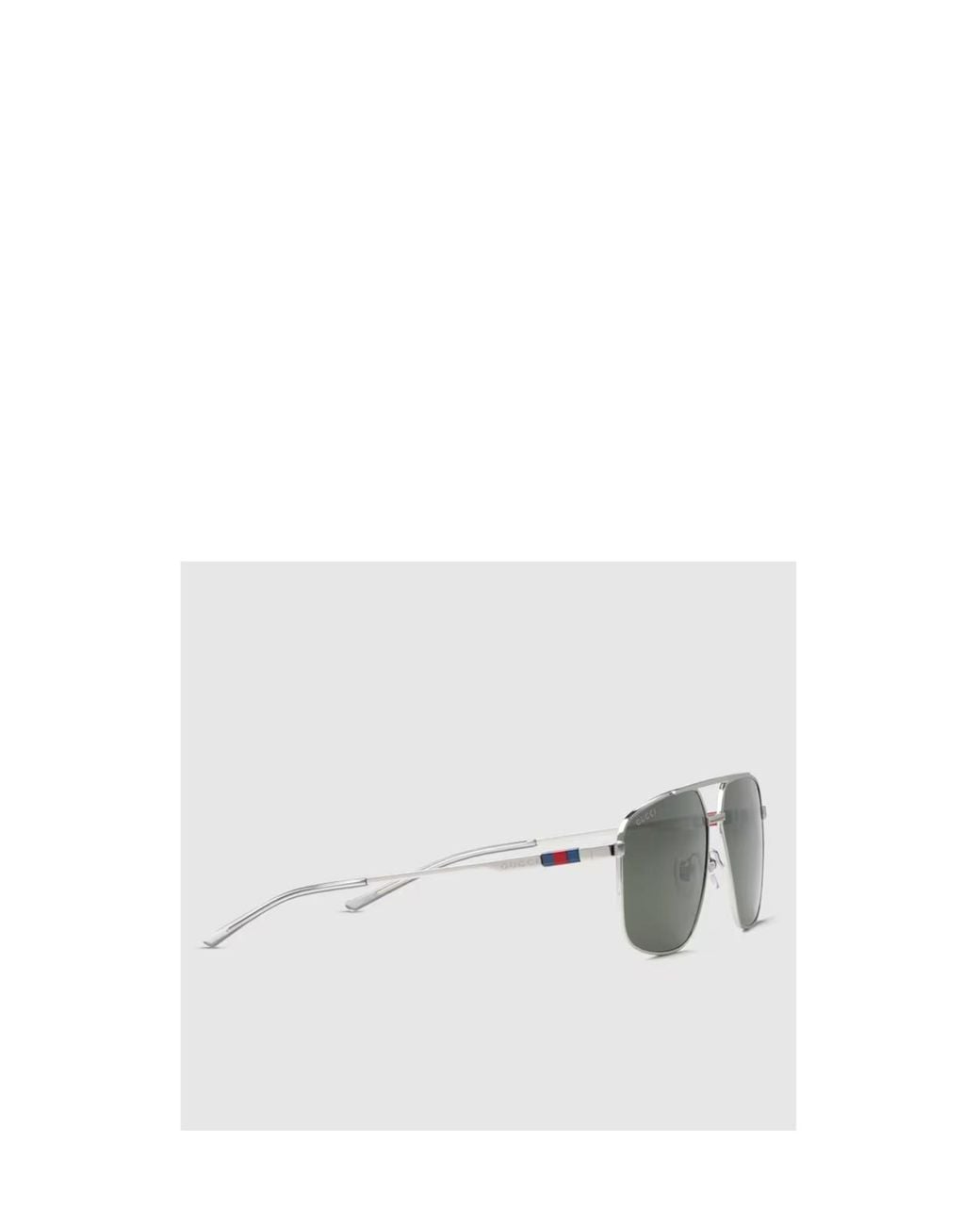 Gucci Metallic Eyewear Navigator Frame Sunglasses for men