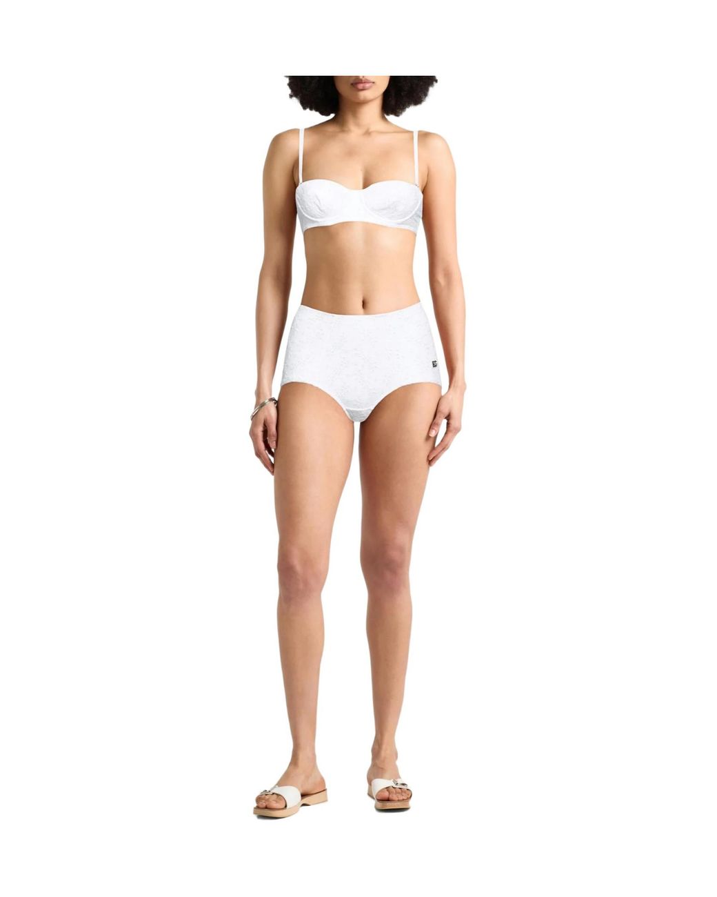 Dolce & Gabbana White Minimalist And Comfortable Swimwear