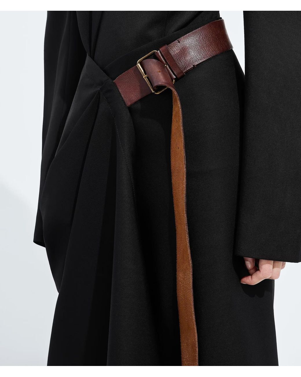 Bottega Veneta Black Grain De Poudre Skirt