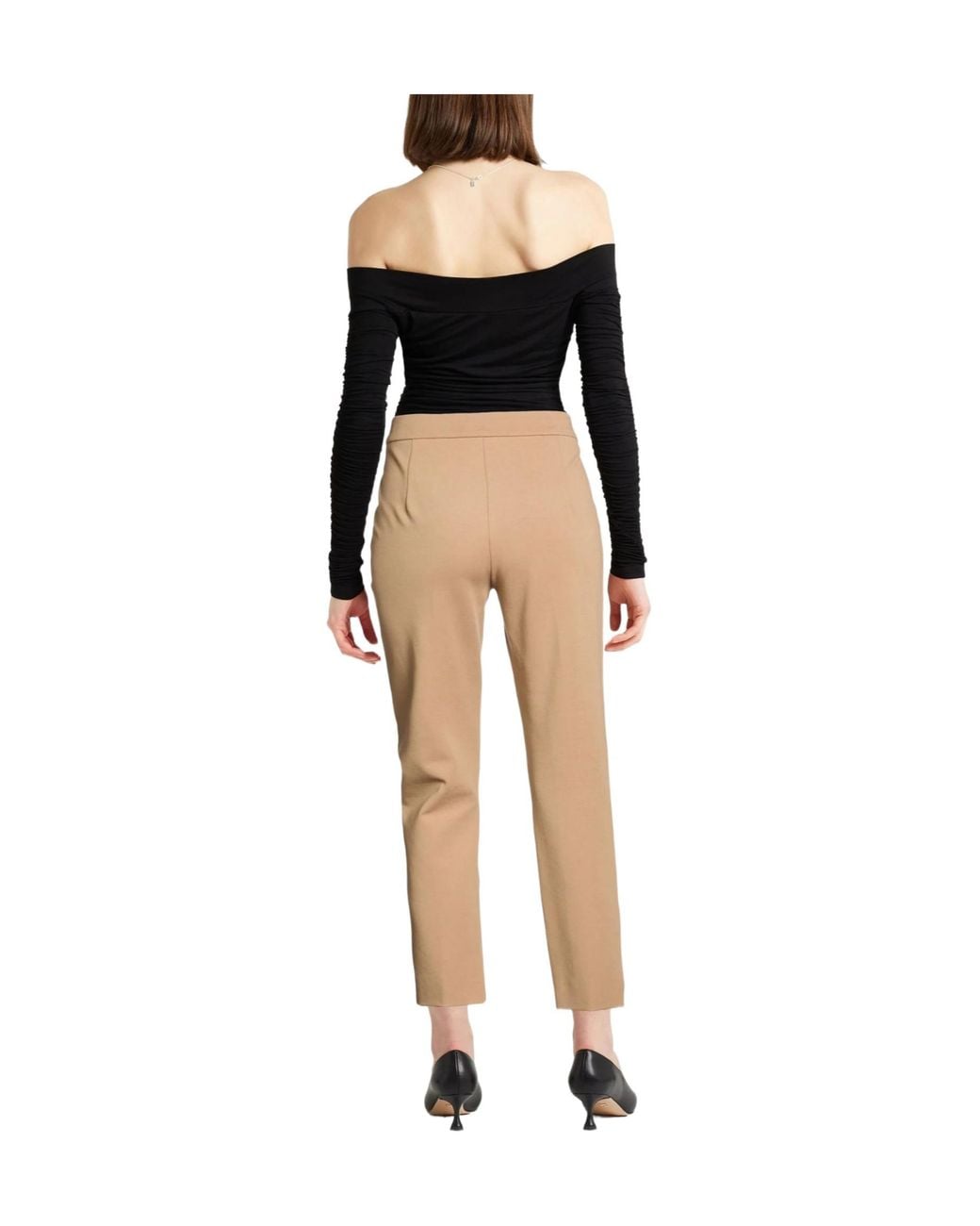 Max Mara Natural Solid-Color Casual Trousers