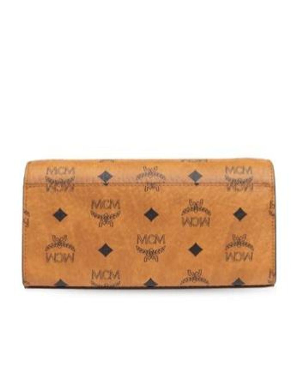 MCM Natural Logo-Engraved Chain-Linked Shoulder Bag