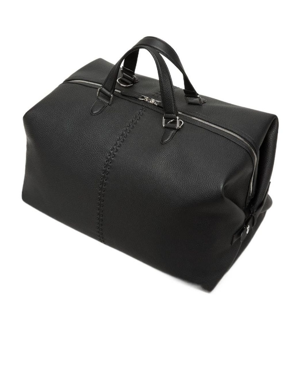 Fendi Black Selleria Bag With 568 Hand-Sewn Topstitches for men
