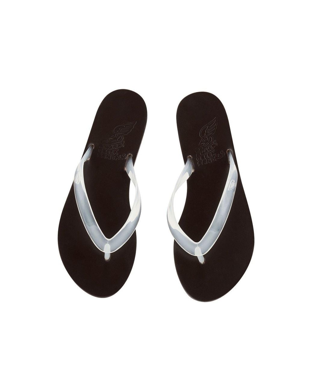 Ancient Greek Sandals White Solid Color Flip Flops