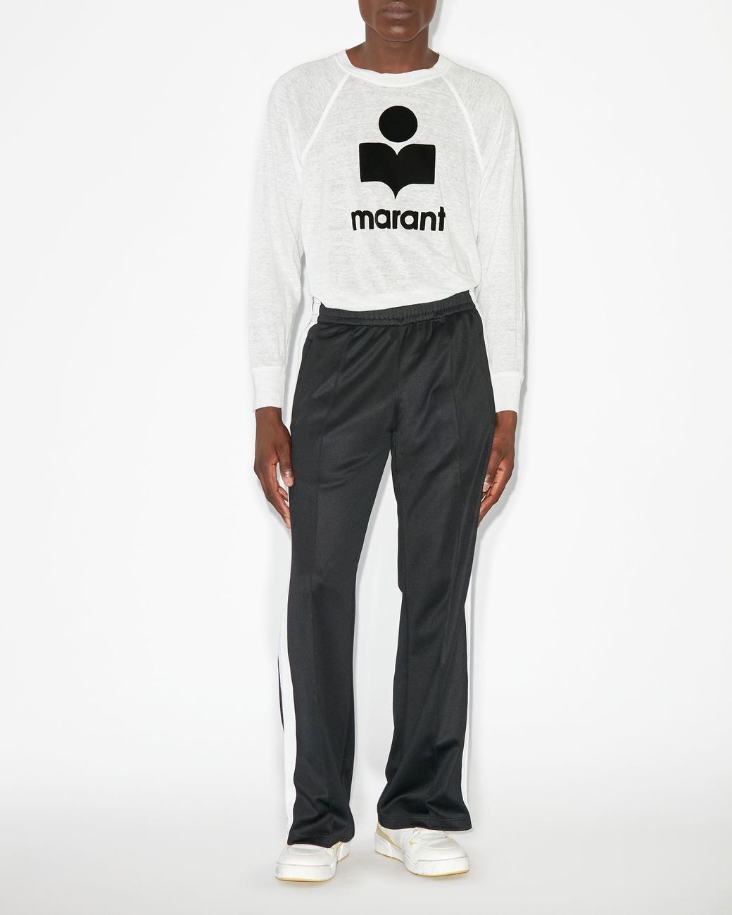 Isabel Marant White Kieffer Logo Printed T-Shirt for men