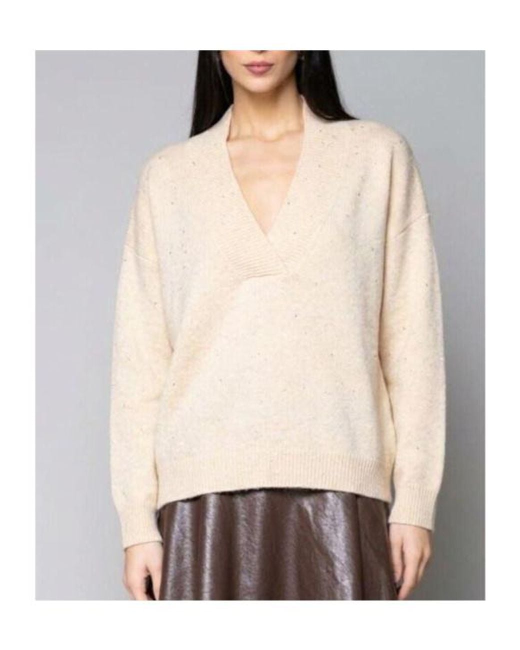 Kaos White Long-Sleeved Sweater