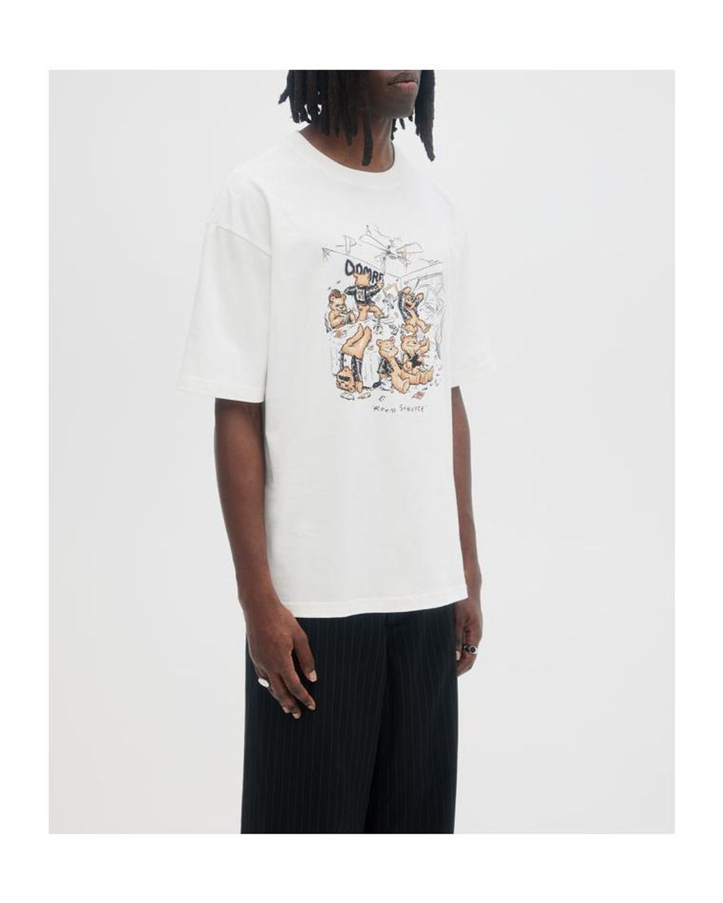 DOMREBEL White Short-Sleeved T-Shirt for men