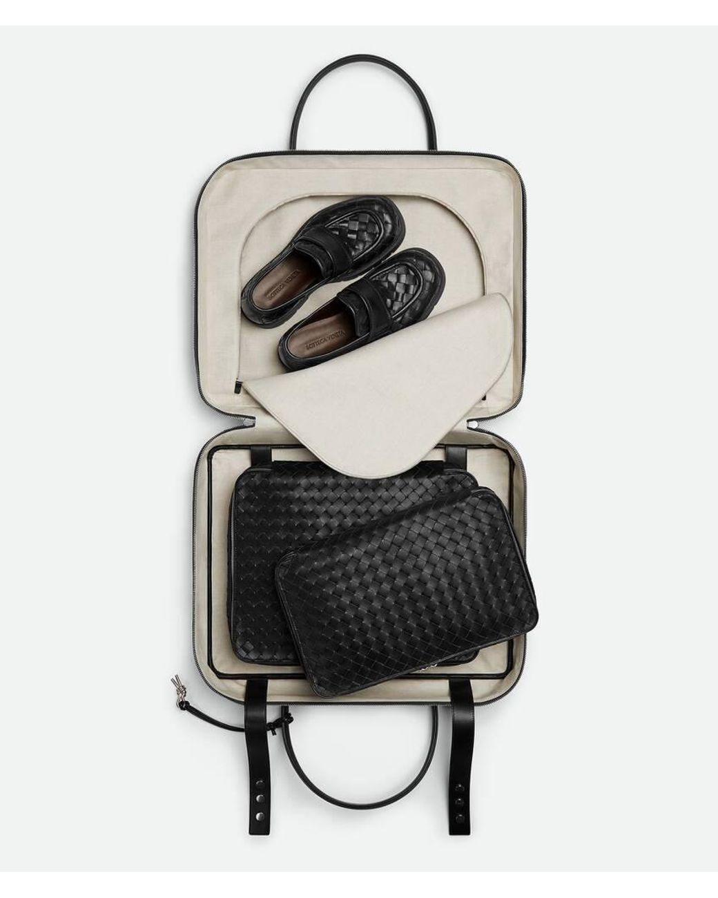 Bottega Veneta Black Large Getaway Weekender for men
