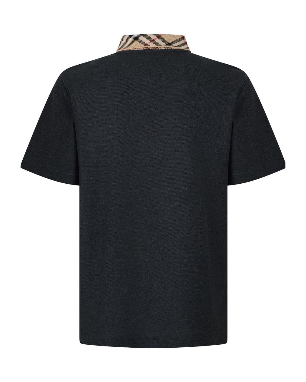 Burberry Black Check Polo Shirt for men