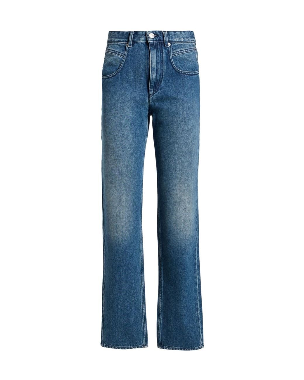 Isabel Marant Blue Straight-Leg Jeans