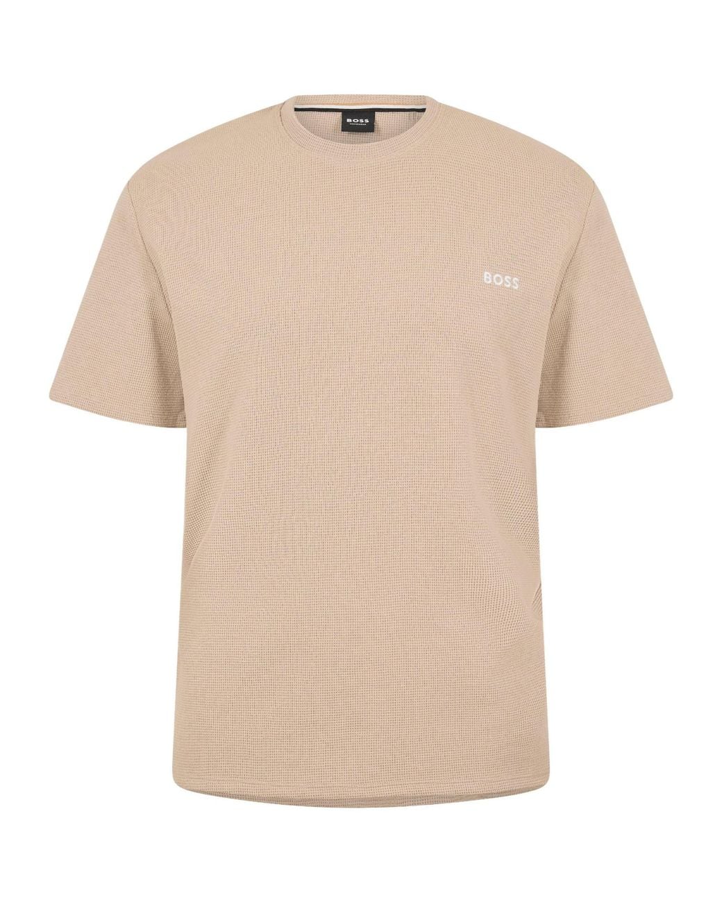 Boss Natural Round-Neck Short-Sleeved T-Shirt for men