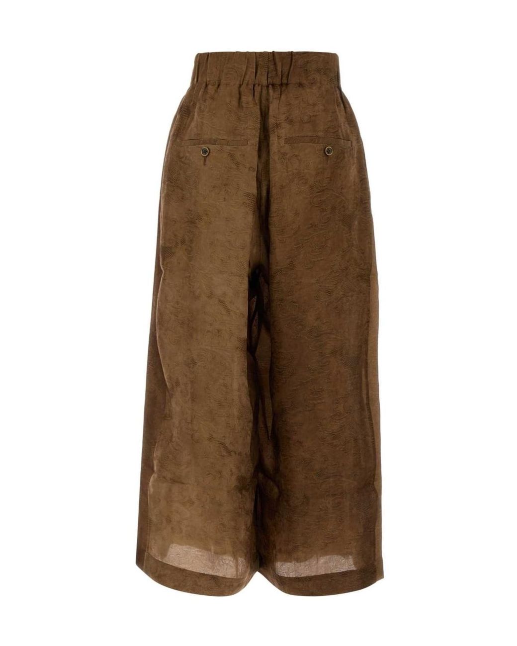 Uma Wang Brown Wide-Leg Casual Pants