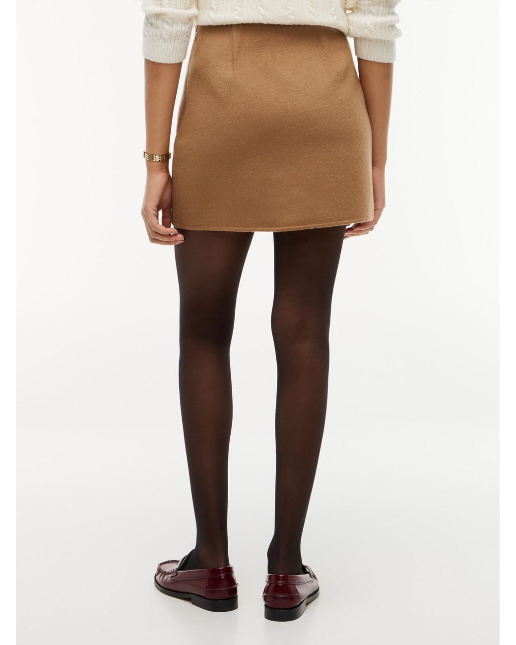 Tommy Hilfiger Brown Button-Embellished Mini Skirt