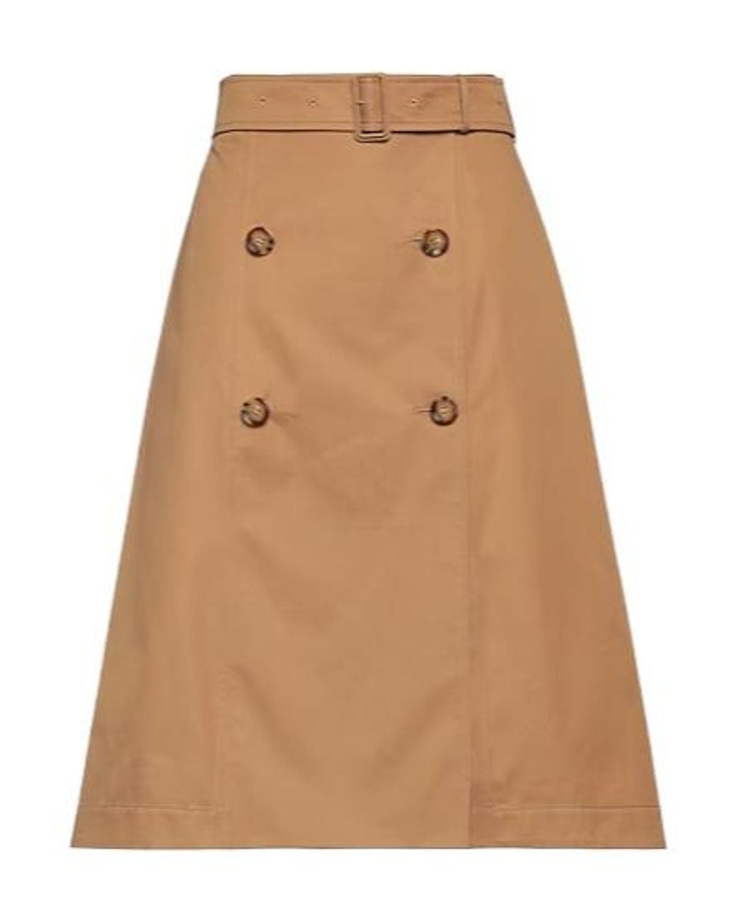 Burberry Natural Solid Color Umbrella Skirt