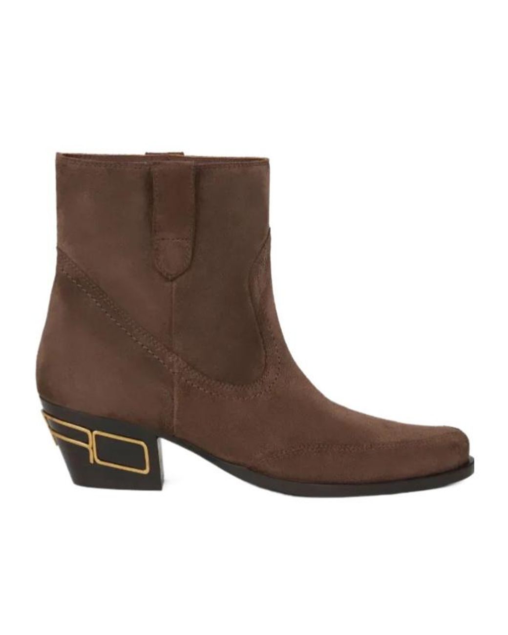 Etro Brown Block Heeled Ankle Boots