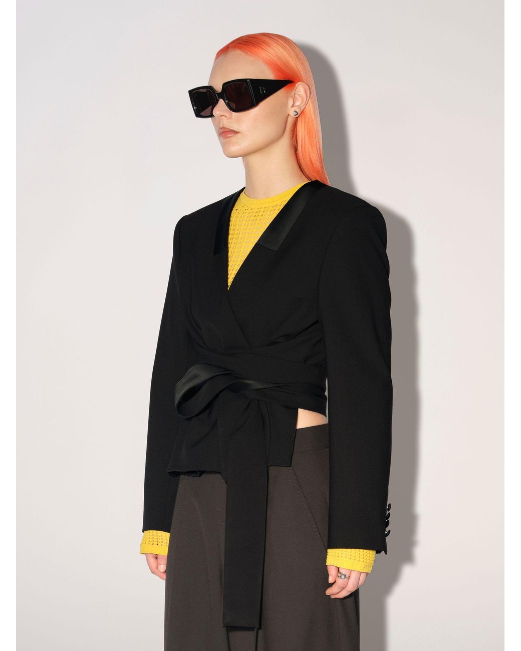 Ambush Black Waist Tie Blazer
