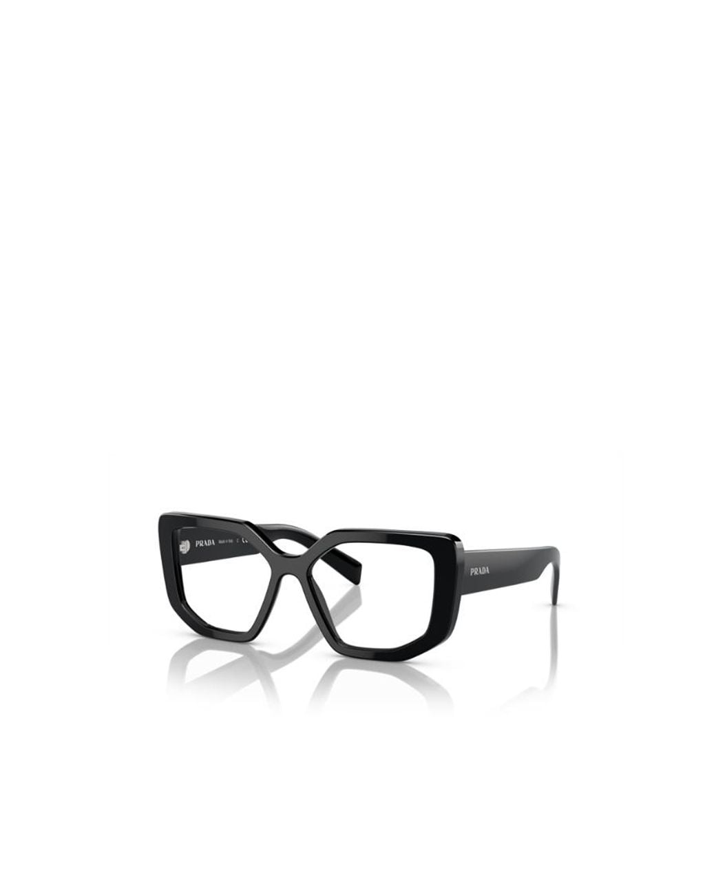 Prada White Eyewear Irregular-Frame Glasses