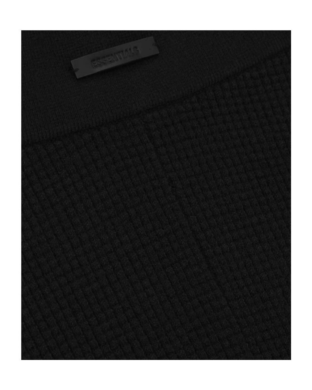 Fear Of God Black Skinny Cut Waffle Knit Leggings