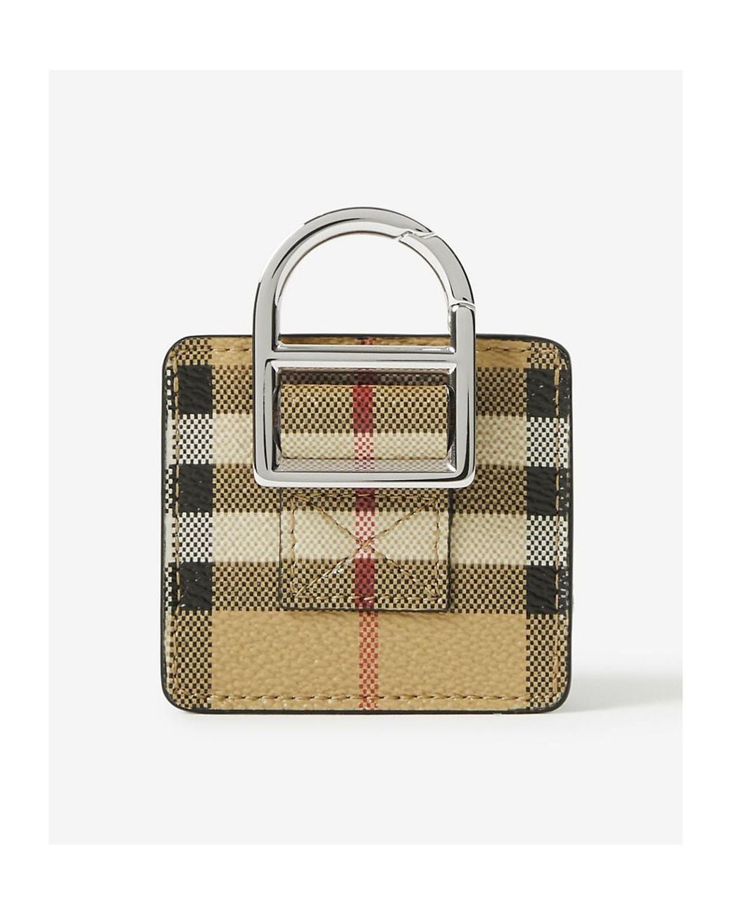 Burberry Metallic Logo Plaque Foldover Airpod Pro Case for men