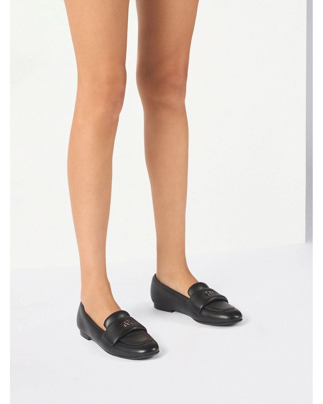 Casadei Black Puff Loafers