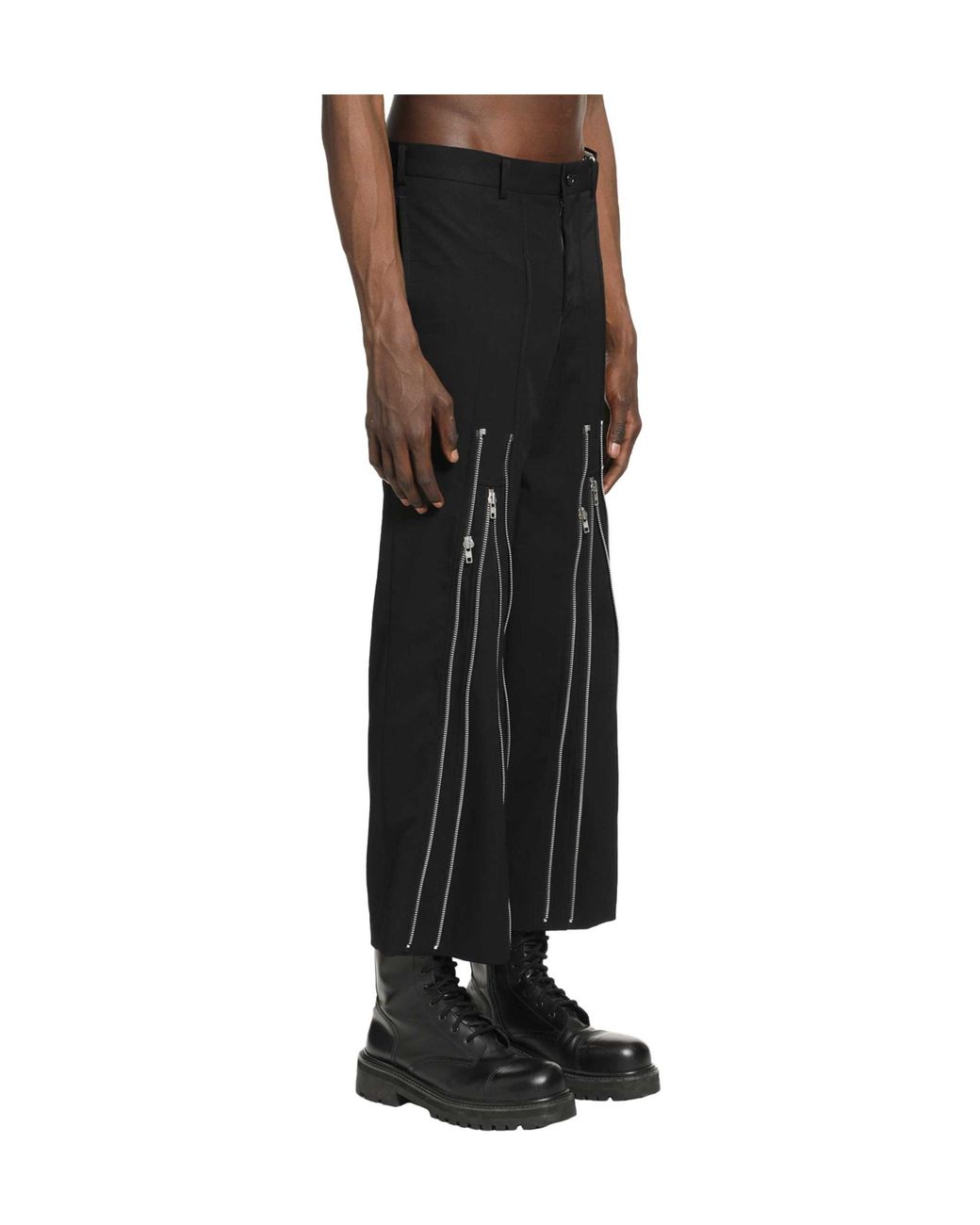 Comme des Garçons Black Zip-Detail Trousers for men