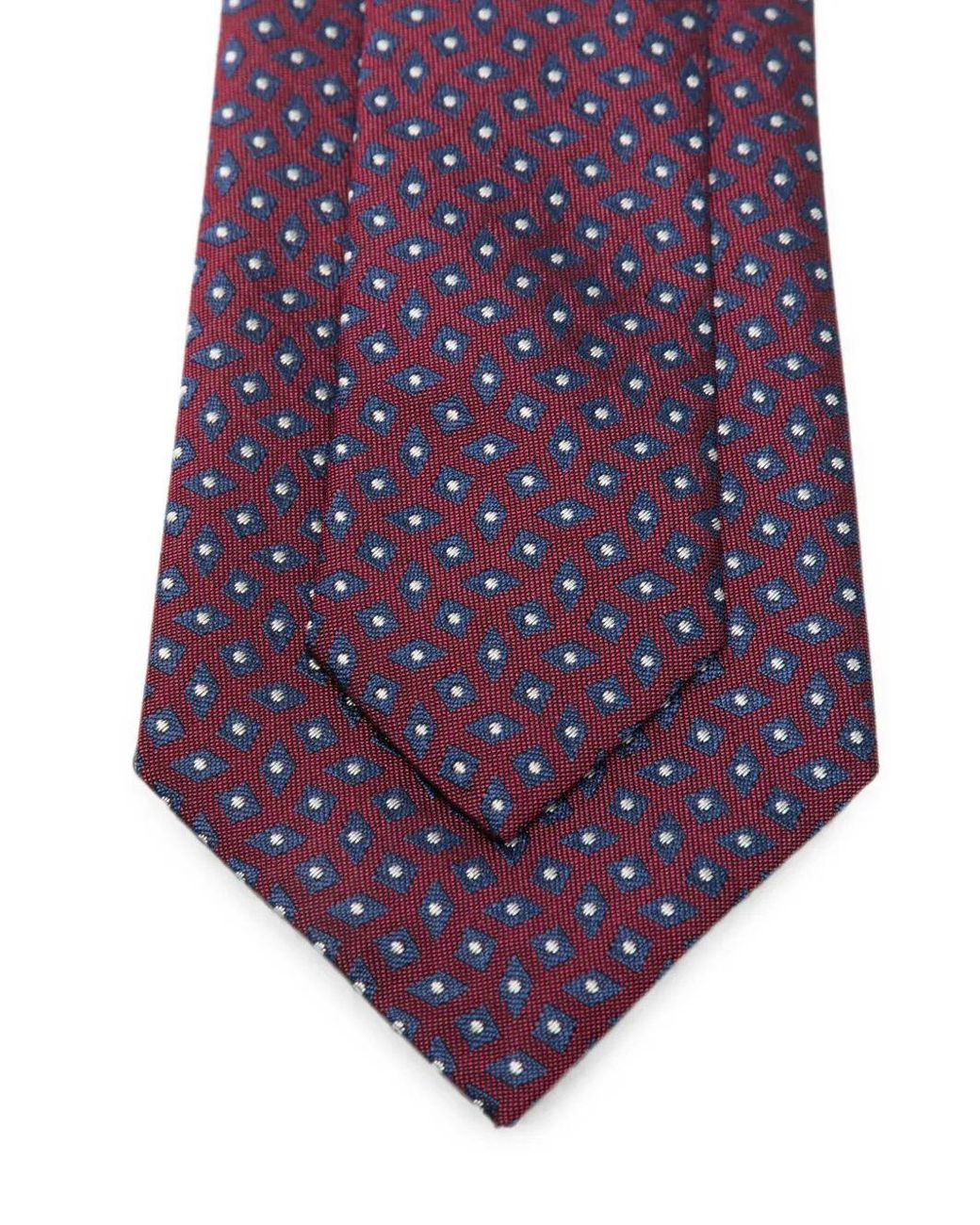 Emporio Armani Purple Geometric-Pattern Silk Tie for men