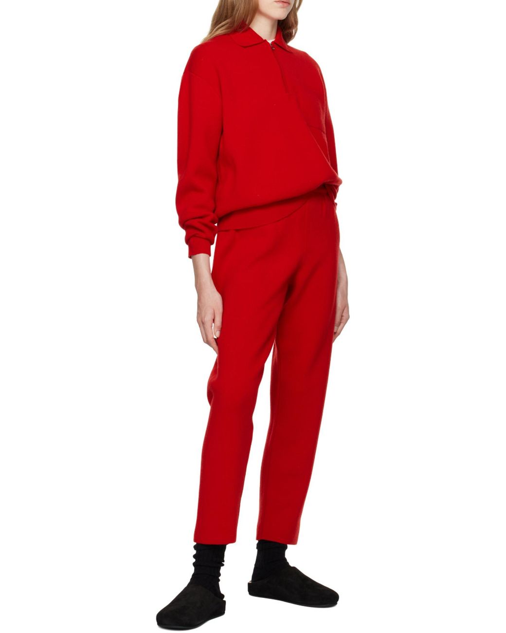 The Row Red Herea Cashmere Pants