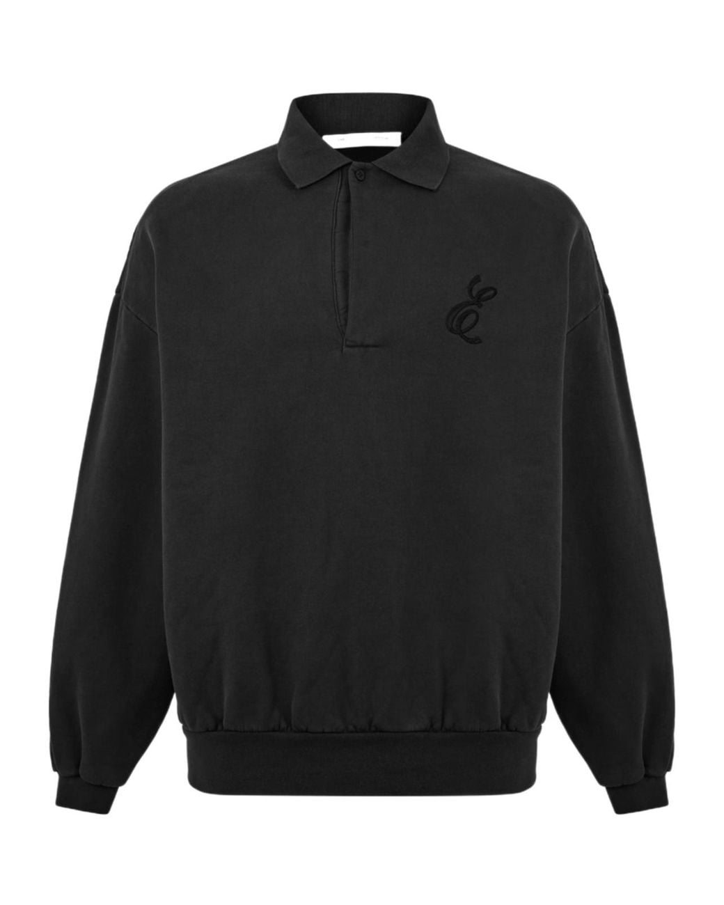 Fear Of God Black Fge Script Polo Sn62 for men