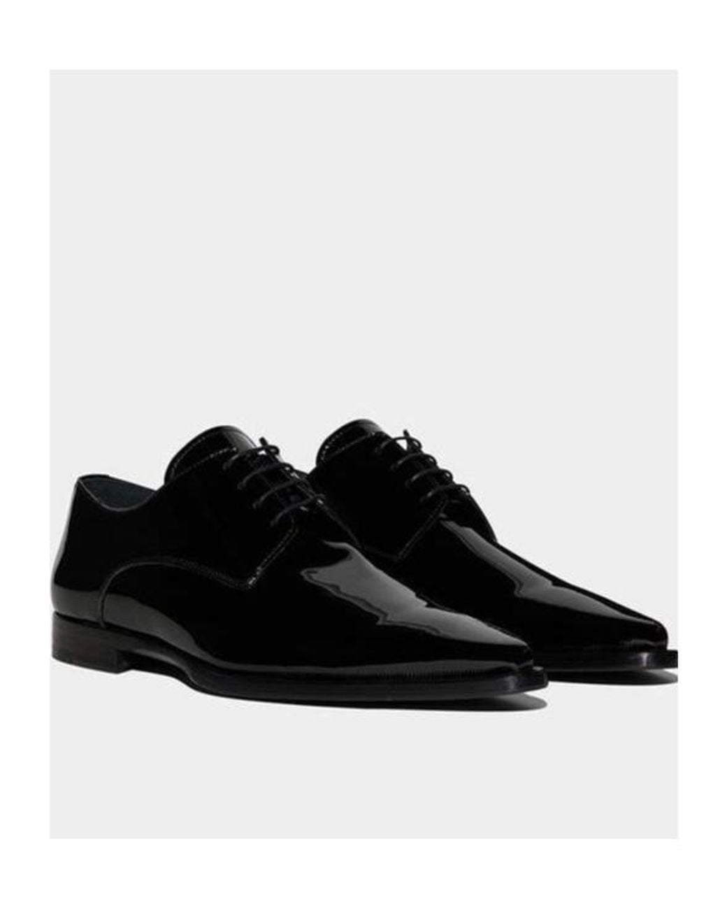 DSquared² Black Ibra Tapered Toe Lace-Up Shoes for men