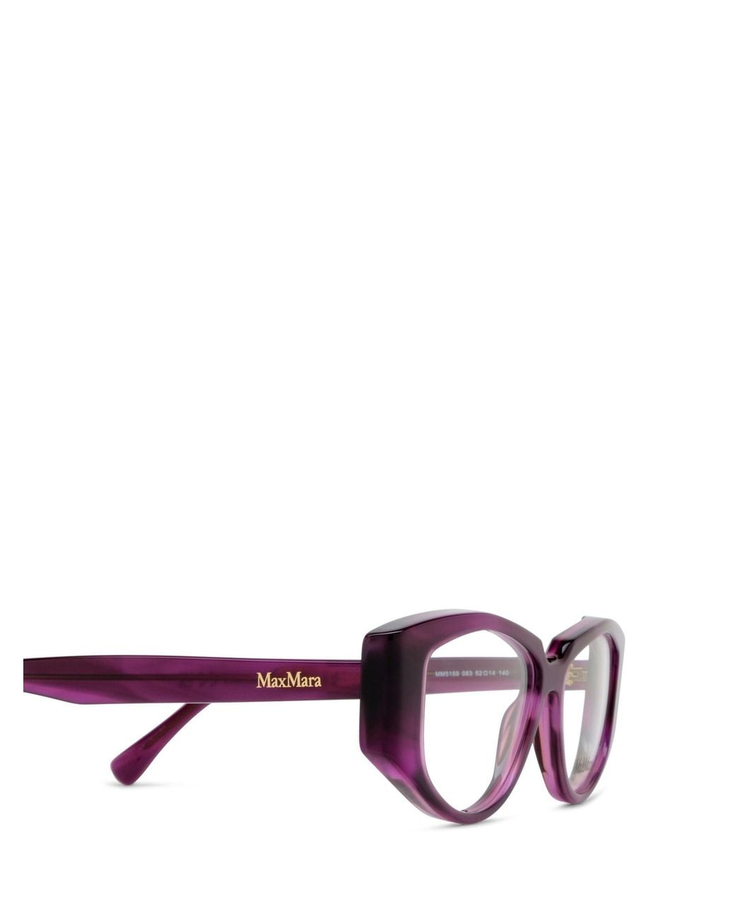 Max Mara White Irregular Frame Glasses