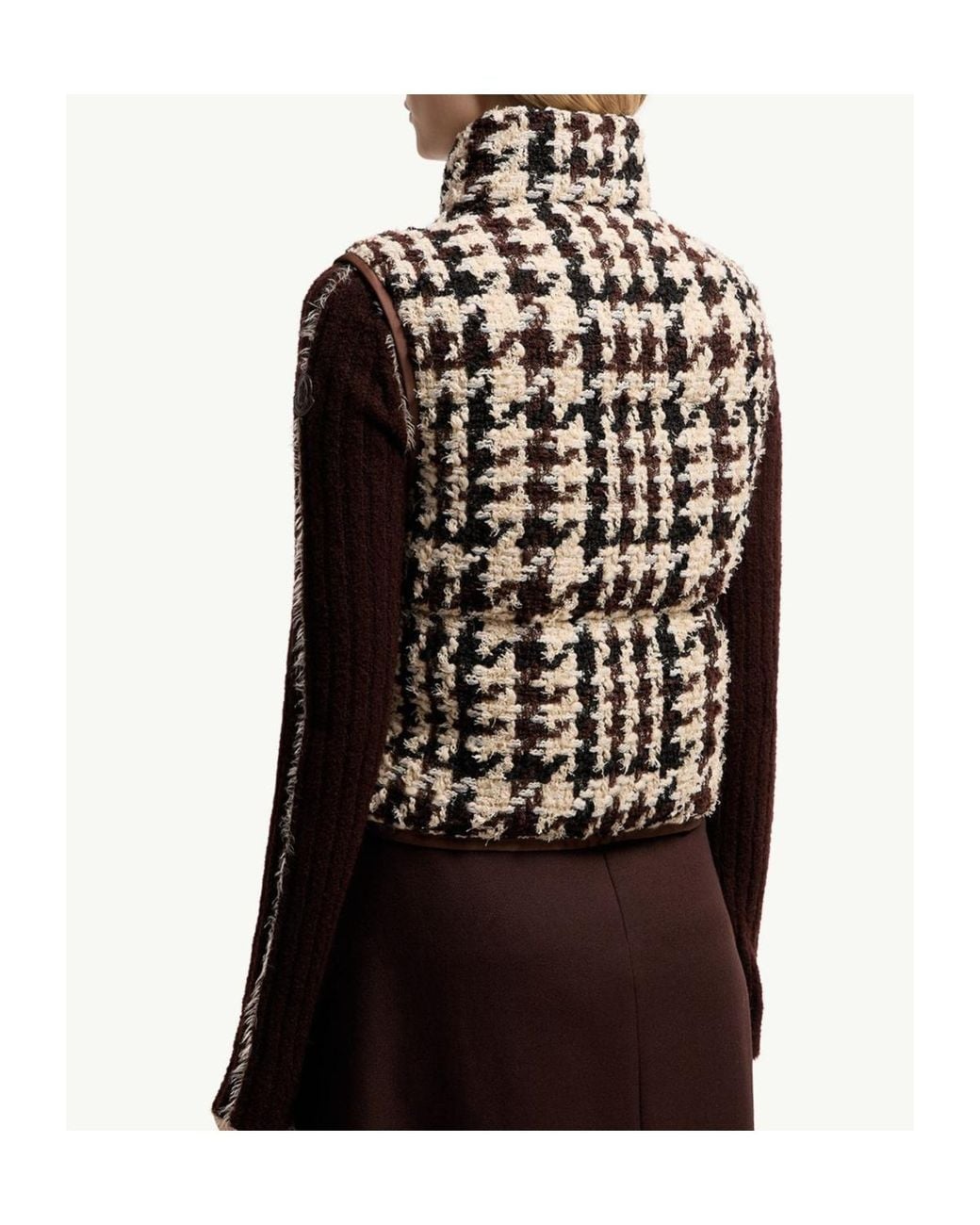 Moncler Black Emotionnalite Tweed Down Vest